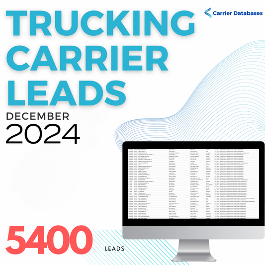 Motor Carrier Leads - Authority approved in December 2024 ~ 5400 contacts