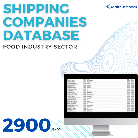 2900 Shipping Companies Database - Food Sector Leads - Carrier Databases Leads