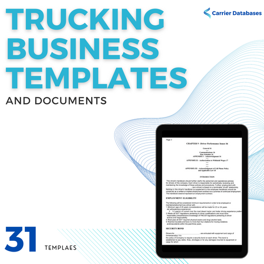 Ultimate Trucking Business Templates and Legal Documents - Carrier Databases Leads
