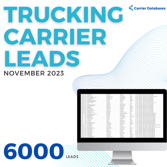 Motor Carrier Leads - Authority approved in November 2023 ~ 6000 contacts - Carrier Databases Leads