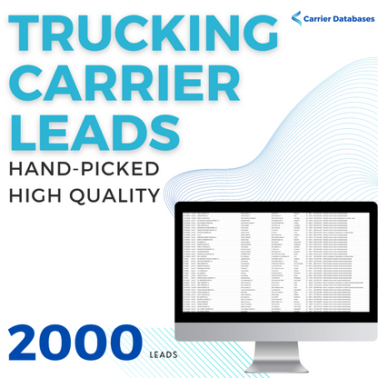 2000 Unique Active Trucking Carrier Leads - Hand-curated for quality - 001 - Carrier Databases Leads