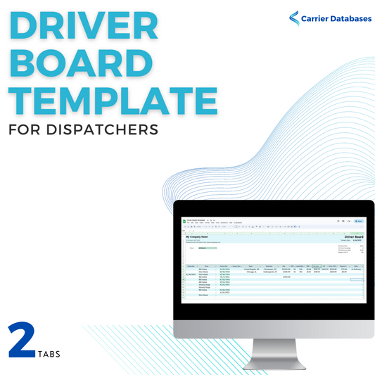 Driver Board Template for Dispatchers - Carrier Databases Leads