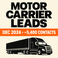 Editorial cover for December 2024 motor carrier leads, approximately 5,400 contacts