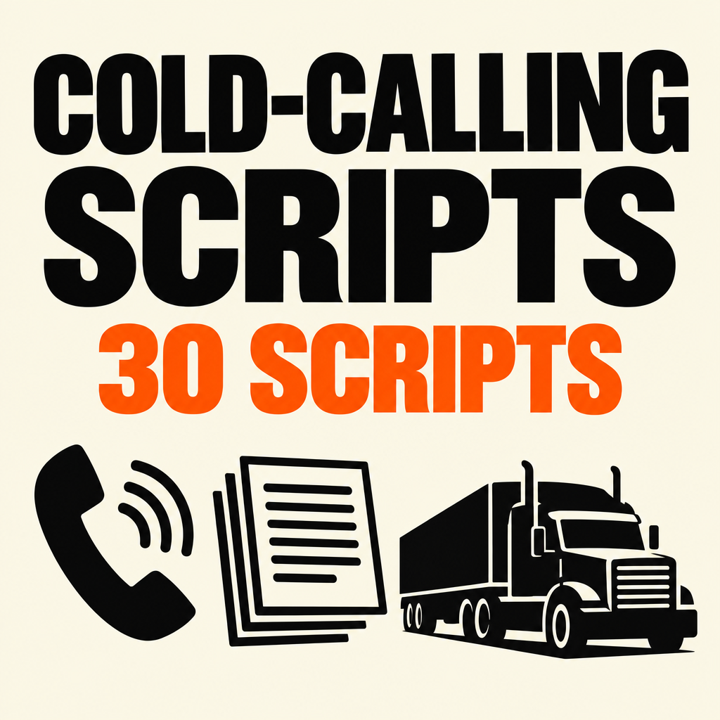 Editorial cover for 30 cold-calling scripts for truck dispatchers