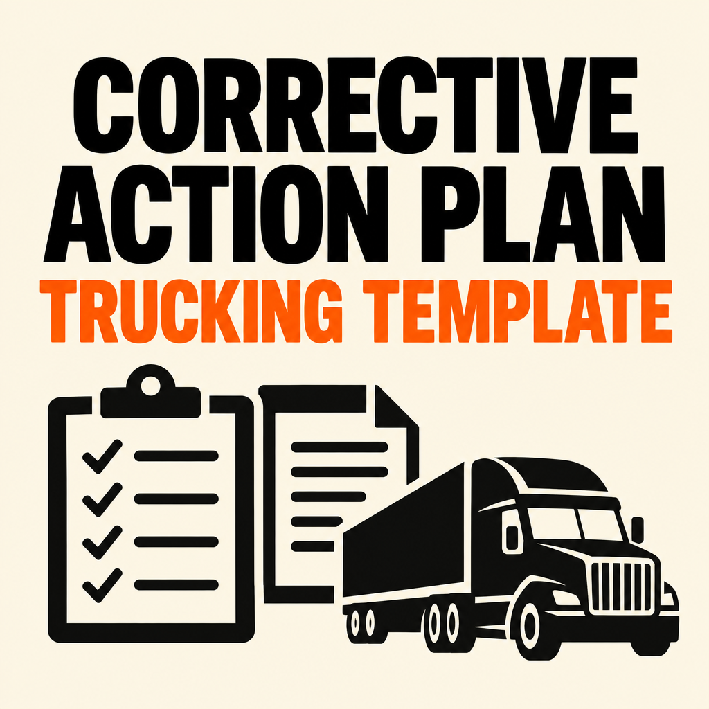 Editorial cover for trucking corrective action plan template
