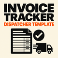 Editorial cover for invoice tracker template for dispatchers