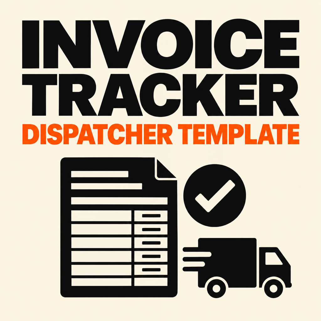 Editorial cover for invoice tracker template for dispatchers