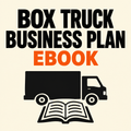 Editorial cover for box truck startup business plan eBook
