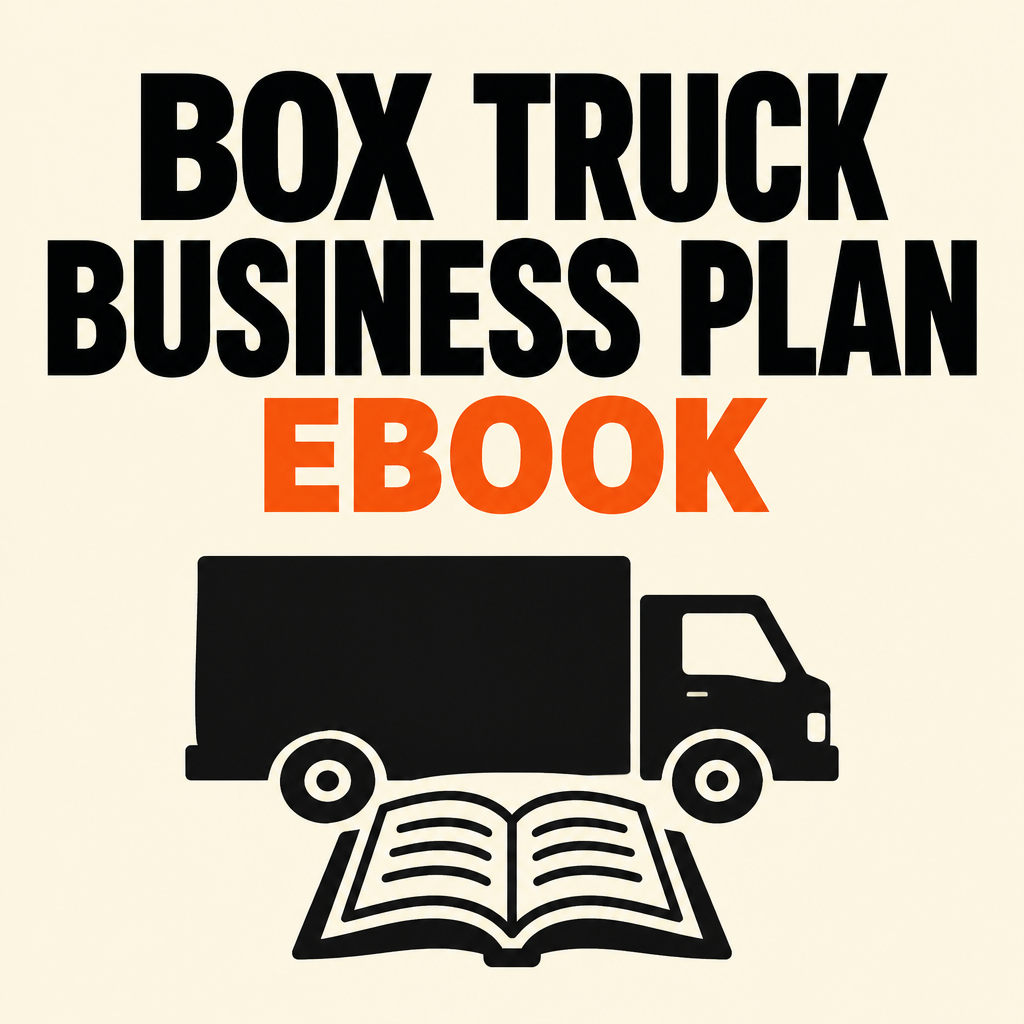 Editorial cover for box truck startup business plan eBook