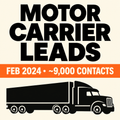 Editorial cover for February 2024 motor carrier leads, approximately 9,000 contacts