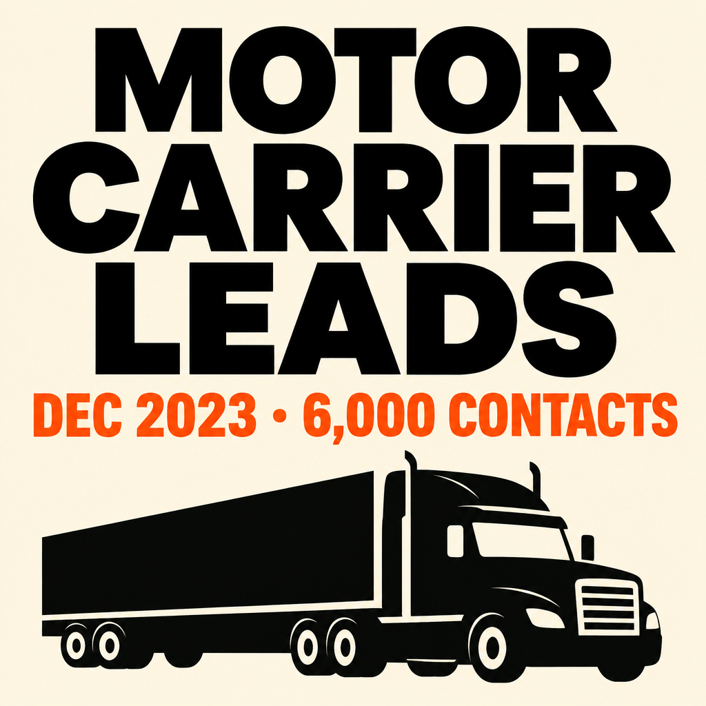 Editorial cover for December 2023 motor carrier leads, 6,000 contacts