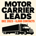 Editorial cover for December 2023 motor carrier leads, 6,000 contacts