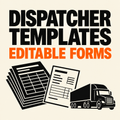 Editorial cover for editable dispatcher templates and forms