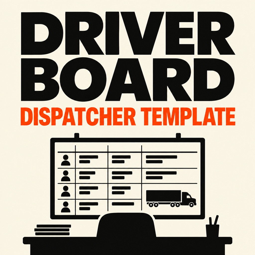 Editorial cover for Driver Board template for truck dispatchers