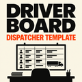 Editorial cover for Driver Board template for truck dispatchers