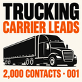 Editorial cover for 2,000 trucking carrier contacts, list 001