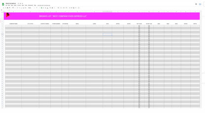 All in one Dispatching/Trucking Spreadsheet - Carrier Databases Leads